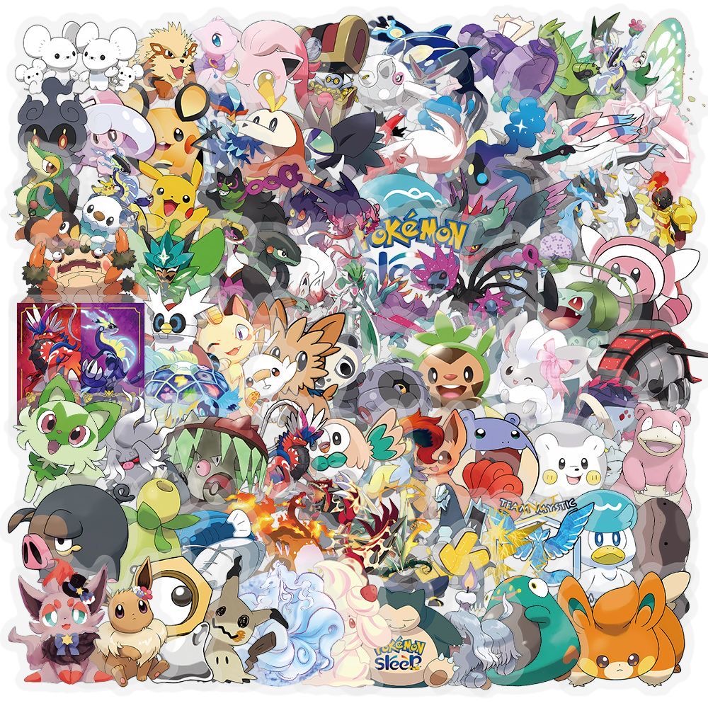 100Pcs Pokémon Stickers Cute C - Tablet Cute Accessories review and price
