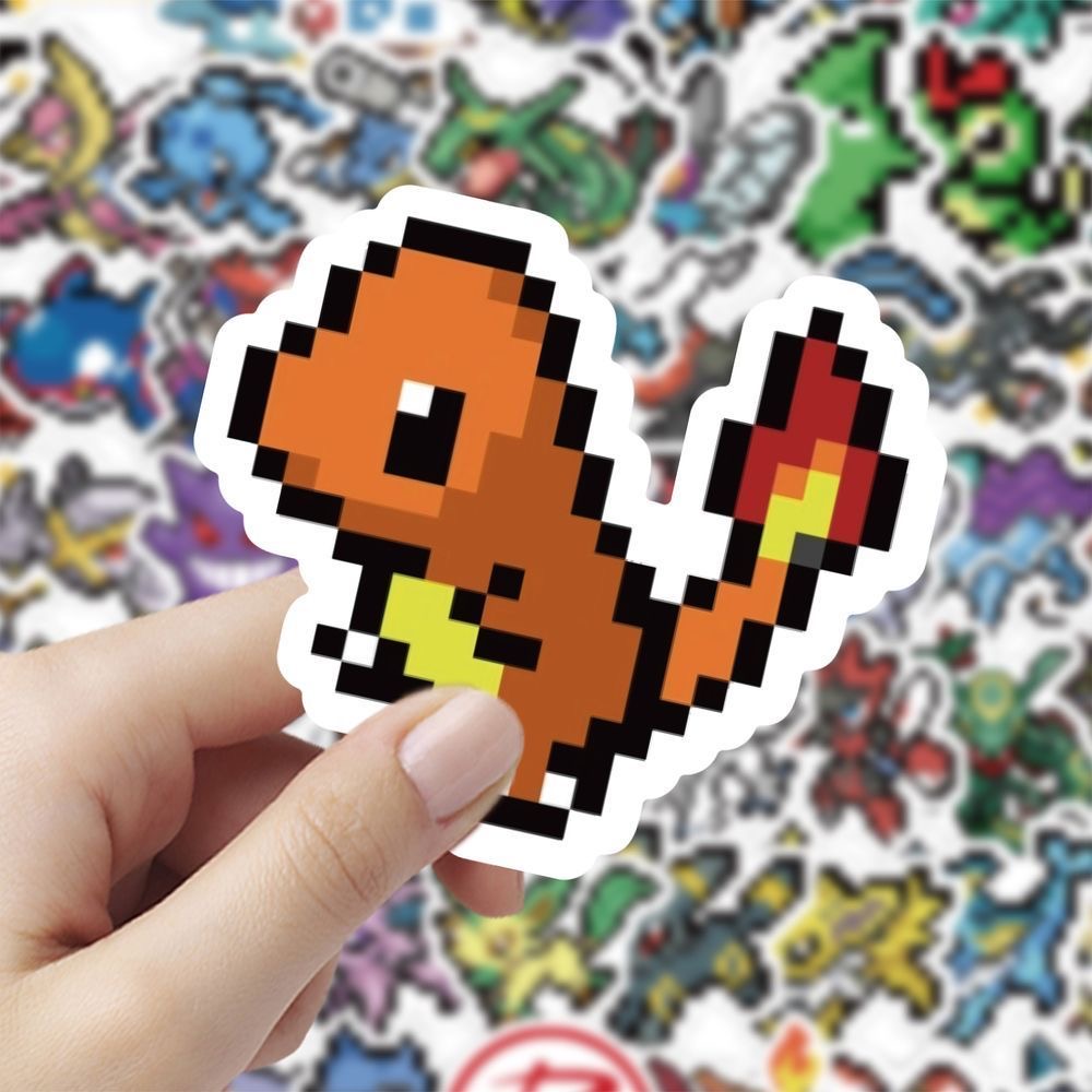 60Pcs Pixel Pokémon Stickers C - Tablet Cute Accessories review and price