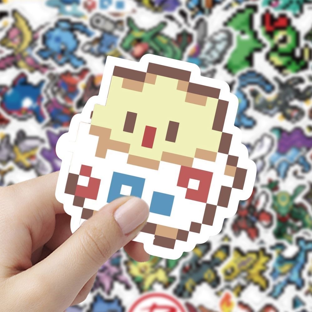 60Pcs Pixel Pokémon Stickers C - Tablet Cute Accessories review and price