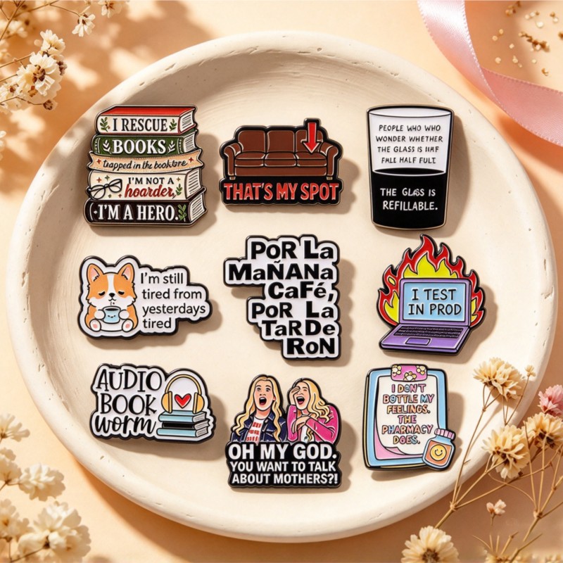 Cute Funny Quote Enamel Pins w - Tablet Cute Accessories review and price