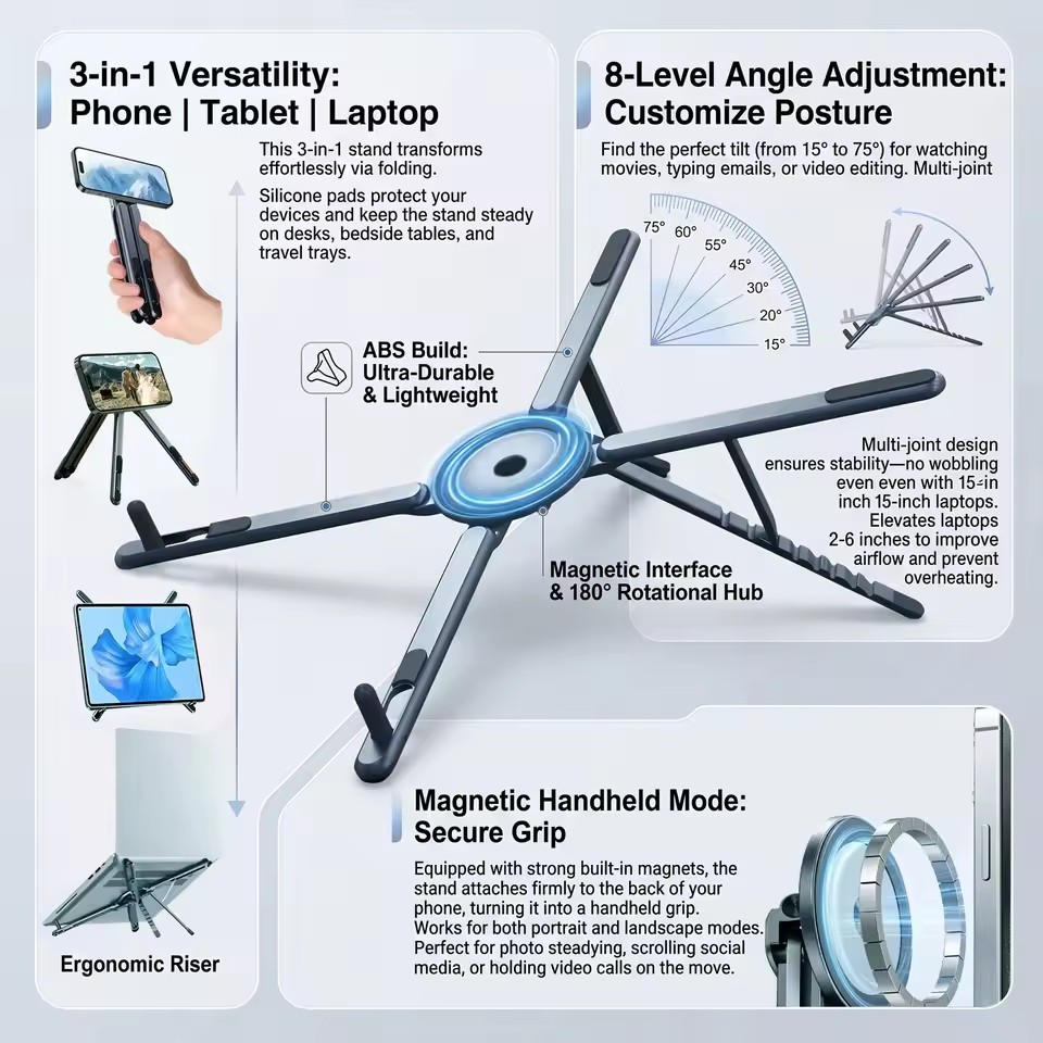 Portable Magnetic Phone Holder - Tablet Lap Desk review and price