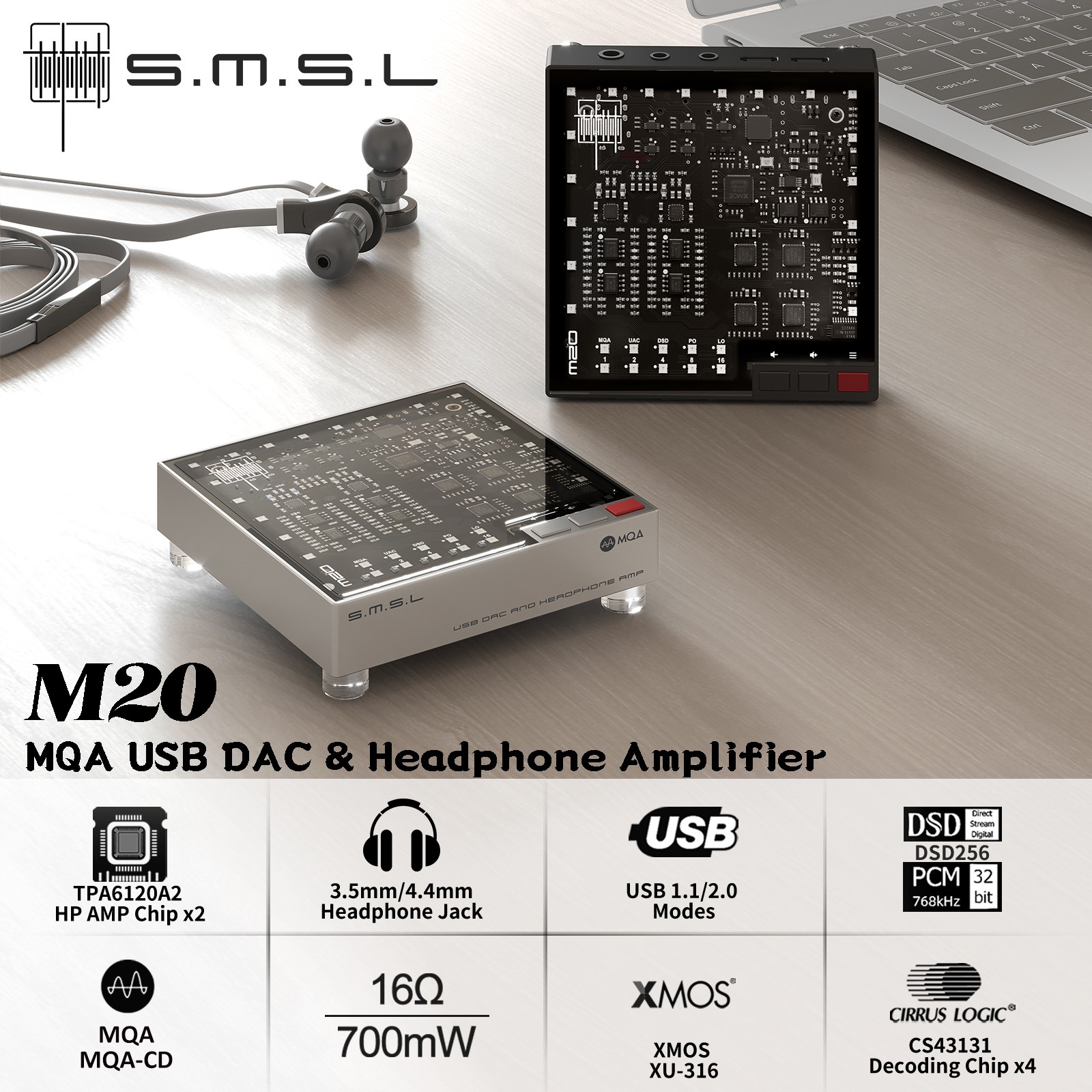 SMSL M20 Hi-Res Gaming Audio D - Android Tablet Gaming Accessories review and price