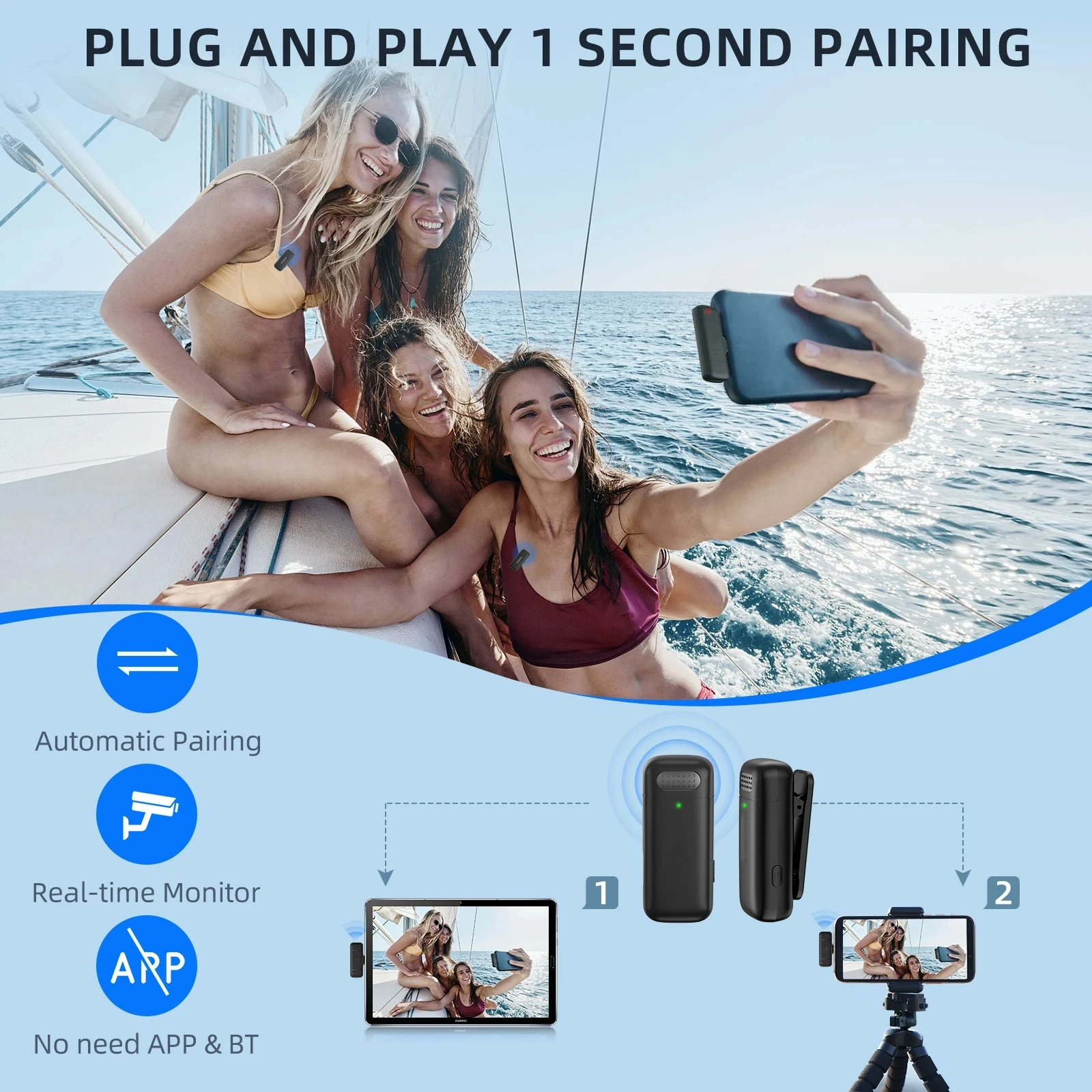 2in1 K30 Wireless Lavalier Mic - Android Tablet Gaming Accessories review and price